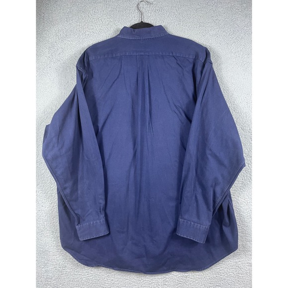 Ralph Lauren Men's Solid Blue Button Up Shirt Size XXL - Picture 2 of 10